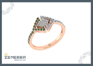 Easy to Wear 14K Rose Gold Diamond Rings Sarafa Bazar India