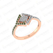Easy to Wear 14K Rose Gold Diamond Rings Sarafa Bazar India