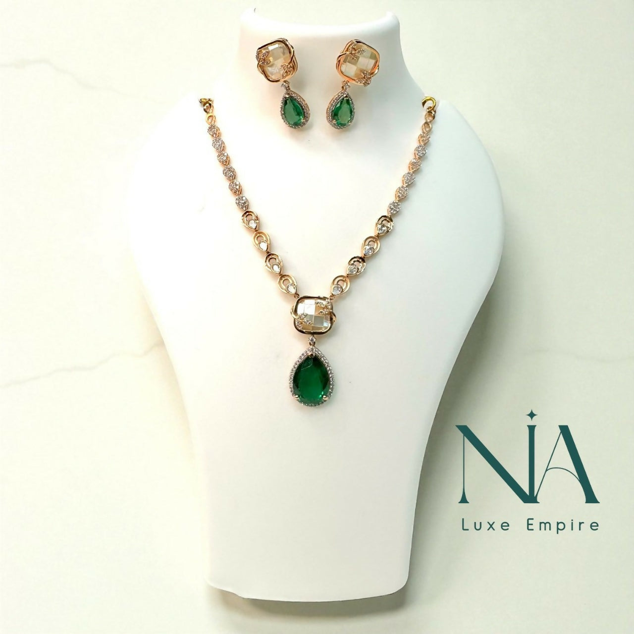 Rose Gold Necklace Sarafa Bazar India