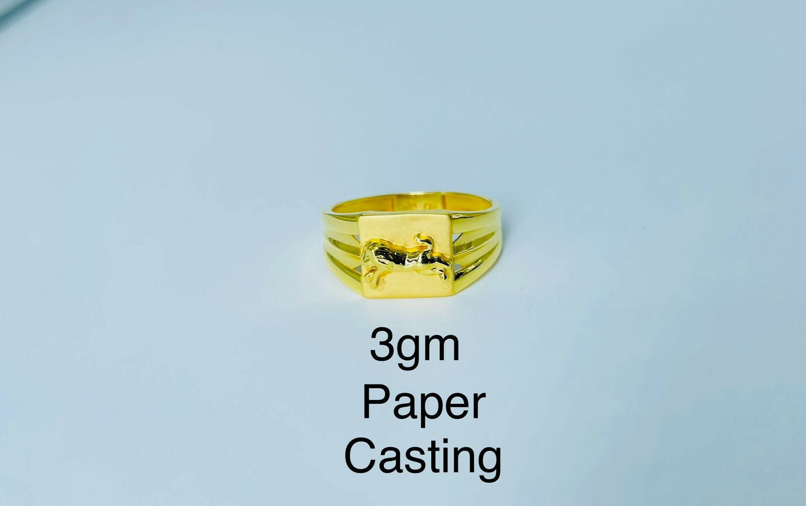 22kt Paper Casting Gents Ring Sarafa Bazar India