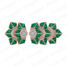 Elegant 14K Gold Diamond Kite Cut Double Finger Ring Design Sarafa Bazar India