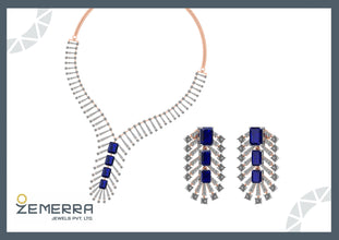 Elegant 14K Gold Diamond Necklace Designs Sarafa Bazar India