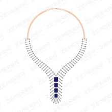 Elegant 14K Gold Diamond Necklace Designs Sarafa Bazar India