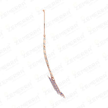 Elegant 14K Gold Diamond V-Shaped Tanzanite Stone Precious Necklace Set Sarafa Bazar India