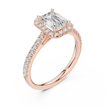 Emerald Cut lab Grown Diamond Women's Ring 9KT Gold Sarafa Bazar India
