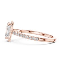 Emerald Cut lab Grown Diamond Women's Ring 9KT Gold Sarafa Bazar India
