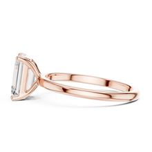 Emerald Cut lab Grown Diamond Women's Ring 9KT Rose Gold Sarafa Bazar India