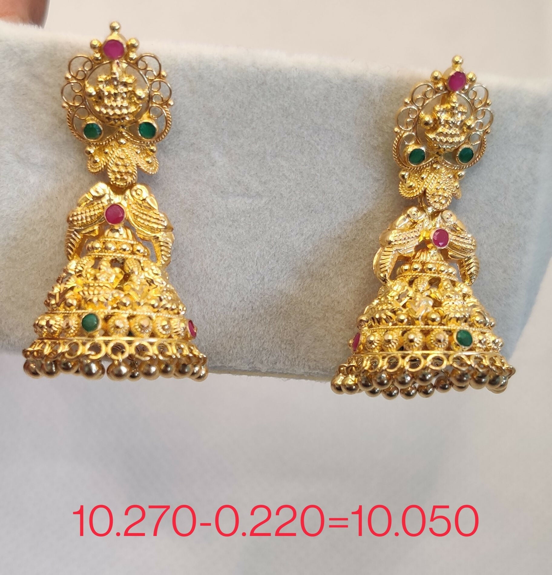 22 kt Gold Jhumki Sarafa Bazar India