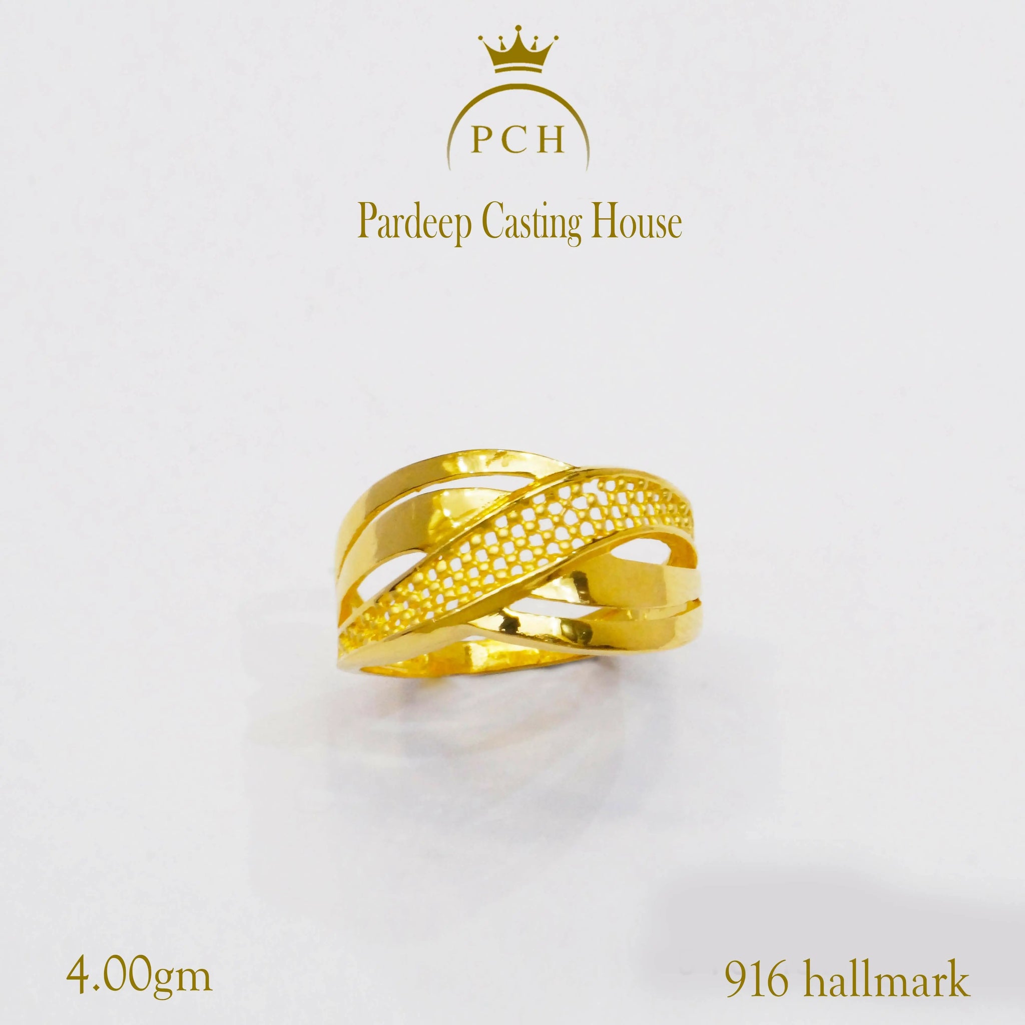 Enchanting Traditional Gold Mesh Ring Sarafa Bazar India