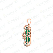 Hot Selling 14K Rose Gold Diamond Stylish Pendant set Sarafa Bazar India