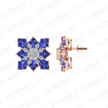 Luxury 14K Rose Gold Diamond Floral Pendant Set For Women Sarafa Bazar India