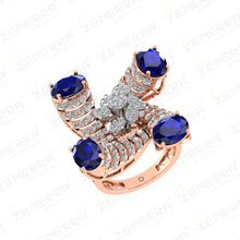 Exclusive 14K Gold Diamond Cocktail Rings Sarafa Bazar India