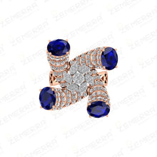 Exclusive 14K Gold Diamond Cocktail Rings Sarafa Bazar India