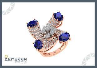 Exclusive 14K Gold Diamond Rings Sarafa Bazar India