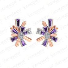 Exclusive 14KT Rose Gold Diamond Floral Diamond Pendant Sarafa Bazar India