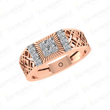 Exquisite Diamond Men's Ring in 14K Rose Gold Sarafa Bazar India