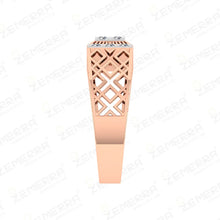 Exquisite Diamond Men's Ring in 14K Rose Gold Sarafa Bazar India