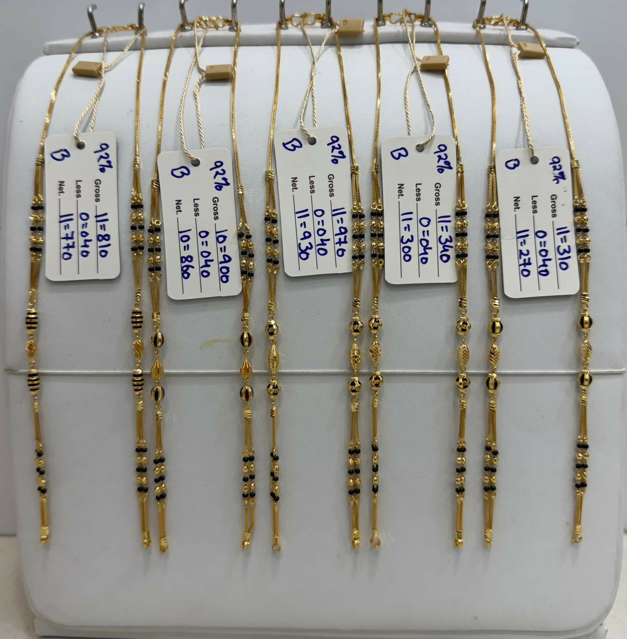 Gold Mangalsutra Chains Sarafa Bazar India