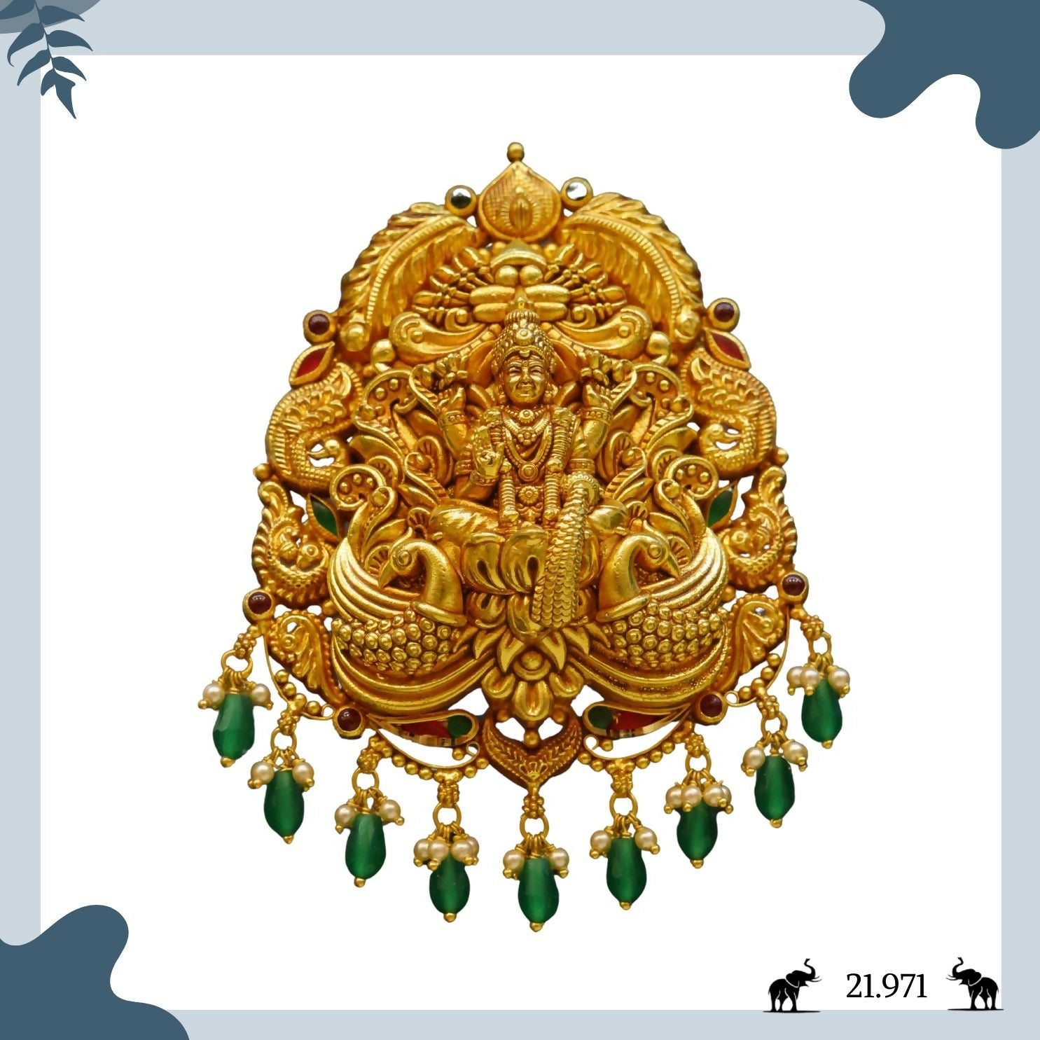 Antique Temple Pendant Sarafa Bazar India