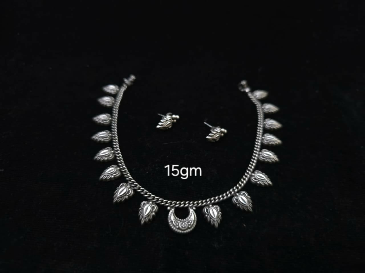 Silver Antique Necklace Sarafa Bazar India