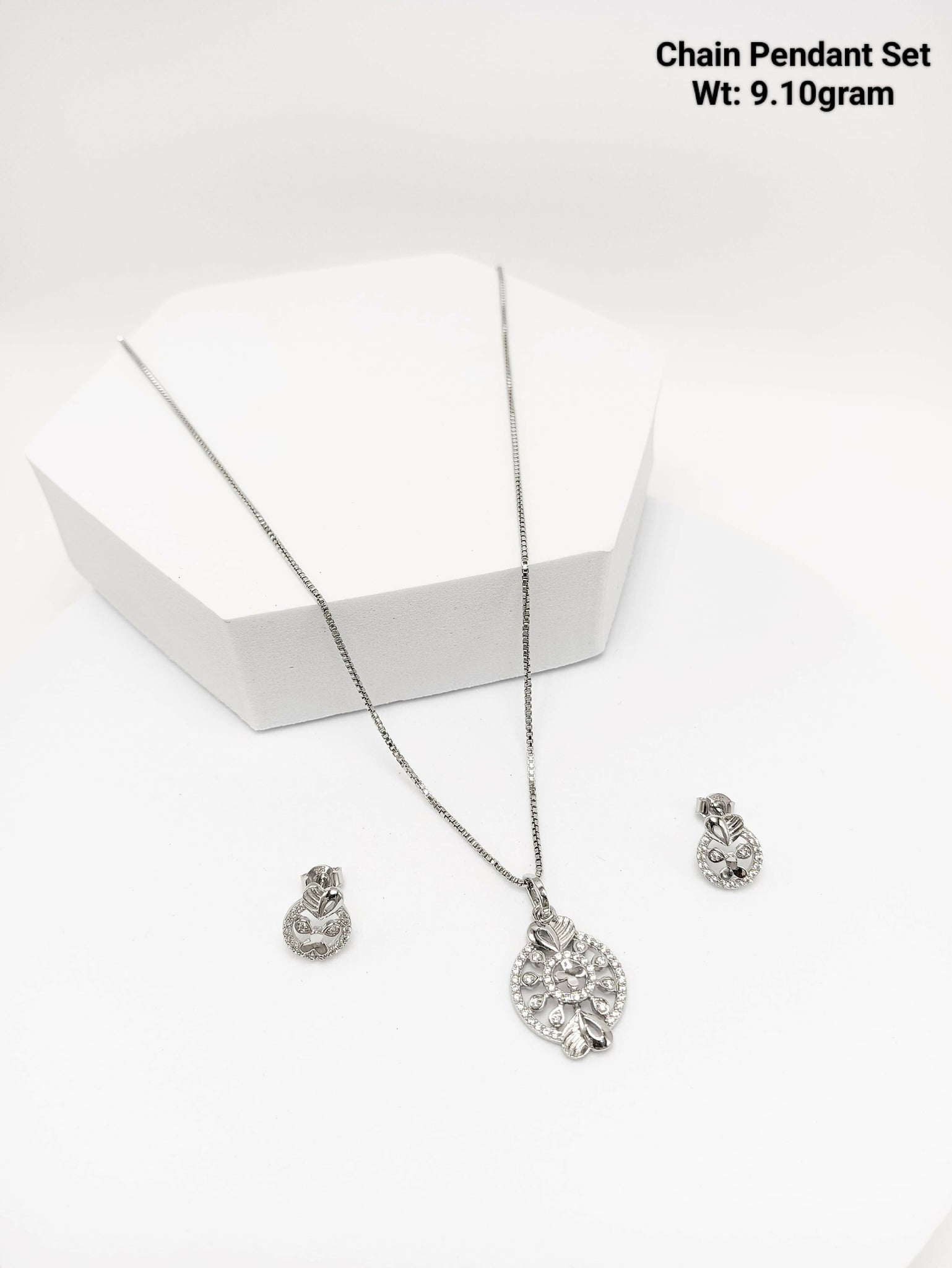 925 Silver Chain Pendant Set Sarafa Bazar India