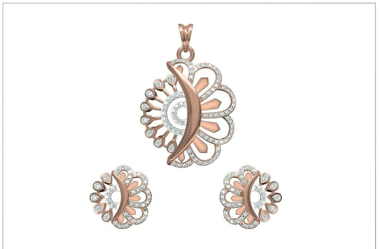 Rose Gold Pendant Set 3