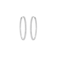 Inside Out Hoop Earrings in 14K White Gold Sarafa Bazar India
