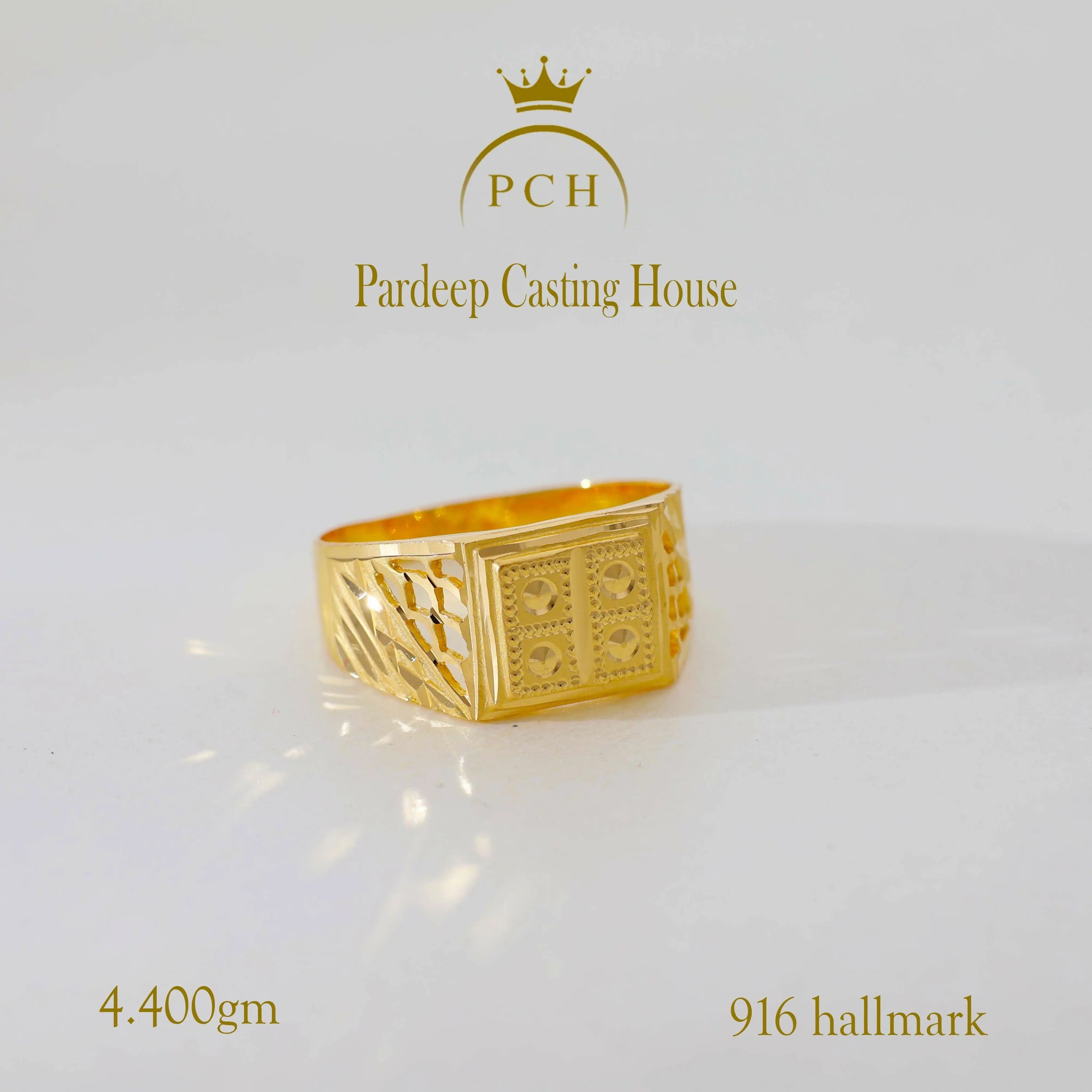 Fancy Gents Gold Ring Sarafa Bazar India