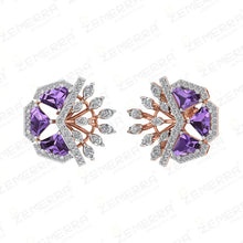 Fashionable 14K Rose Gold Diamond Floral Pendant Set Sarafa Bazar India