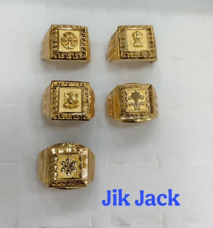 Jik Jack Gold Gents Ring Sarafa Bazar India