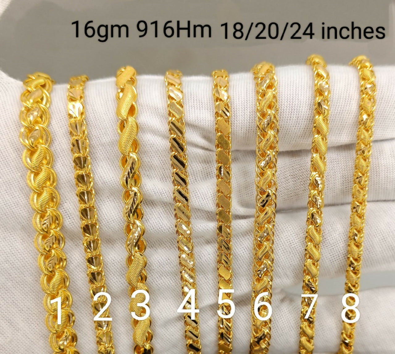 22kt Gold Gents Chains Sarafa Bazar India