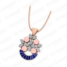 Fine 14K Rose Gold Diamond Pendant Set Today Sarafa Bazar India