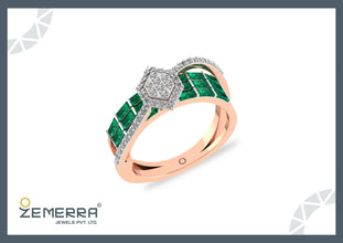 Fine 14K Rose Gold Diamond Rings Collection Sarafa Bazar India