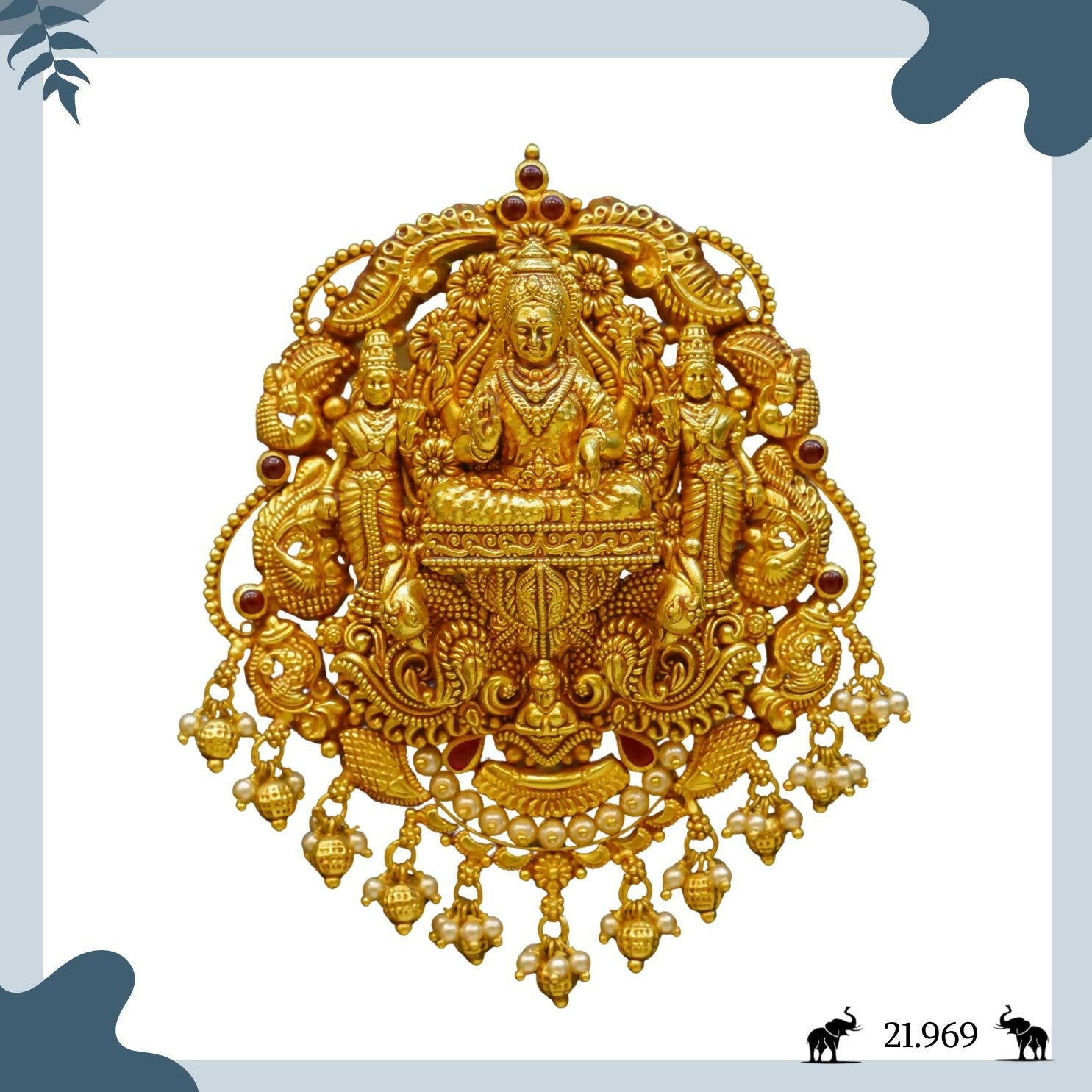 Antique Temple Pendant Sarafa Bazar India