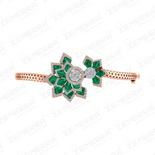 Lavish 14K Rose Gold Diamond Floral Bracelets Sarafa Bazar India