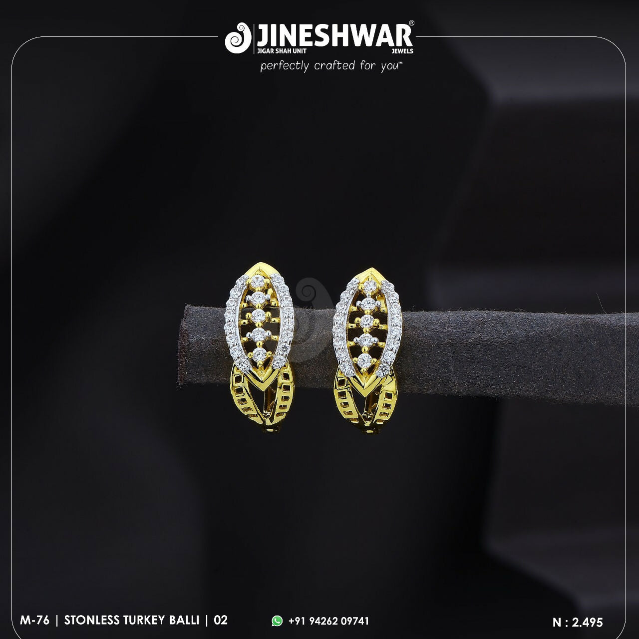 18kt Stonless Turkey Bali Sarafa Bazar India