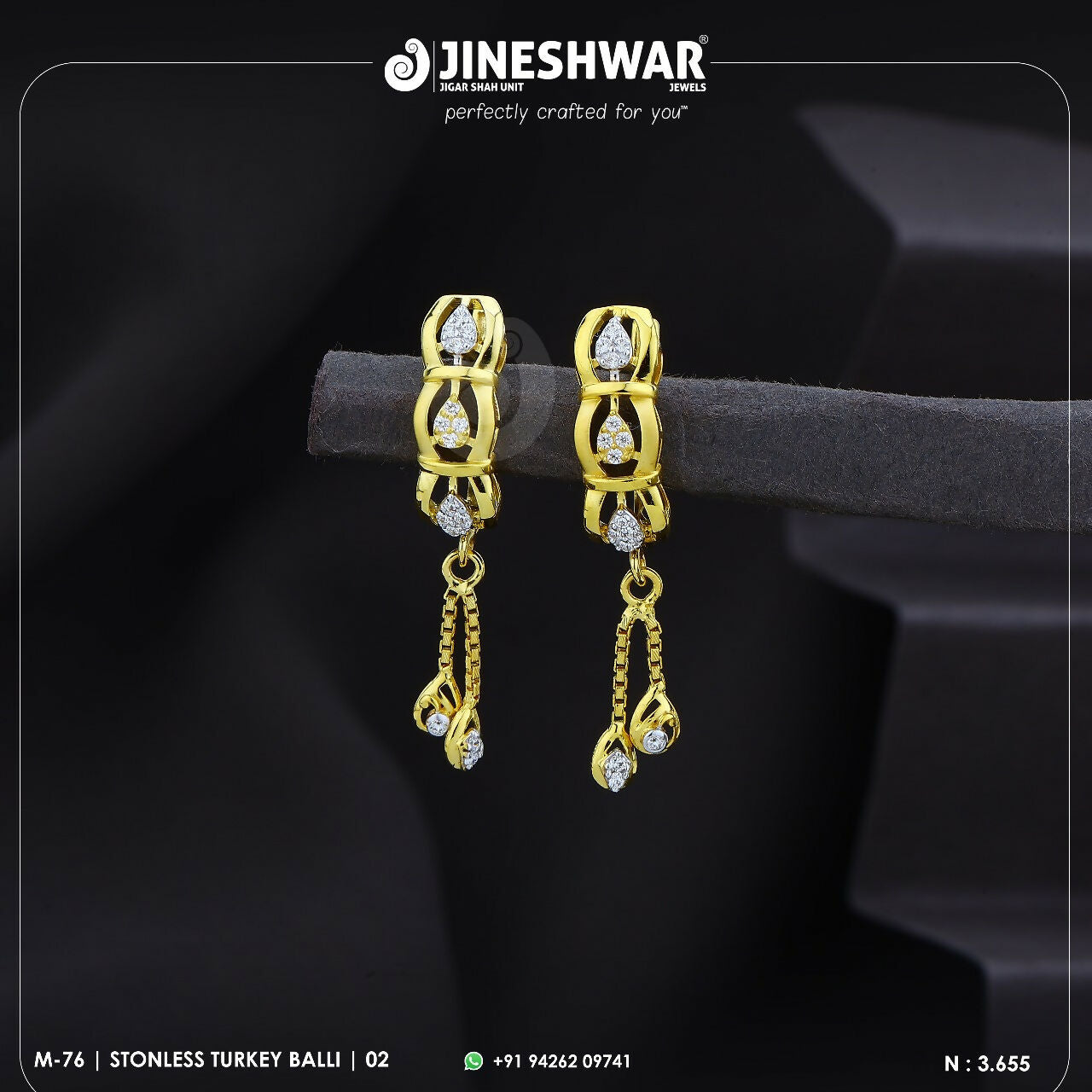 18kt Stonless Turkey Bali Sarafa Bazar India