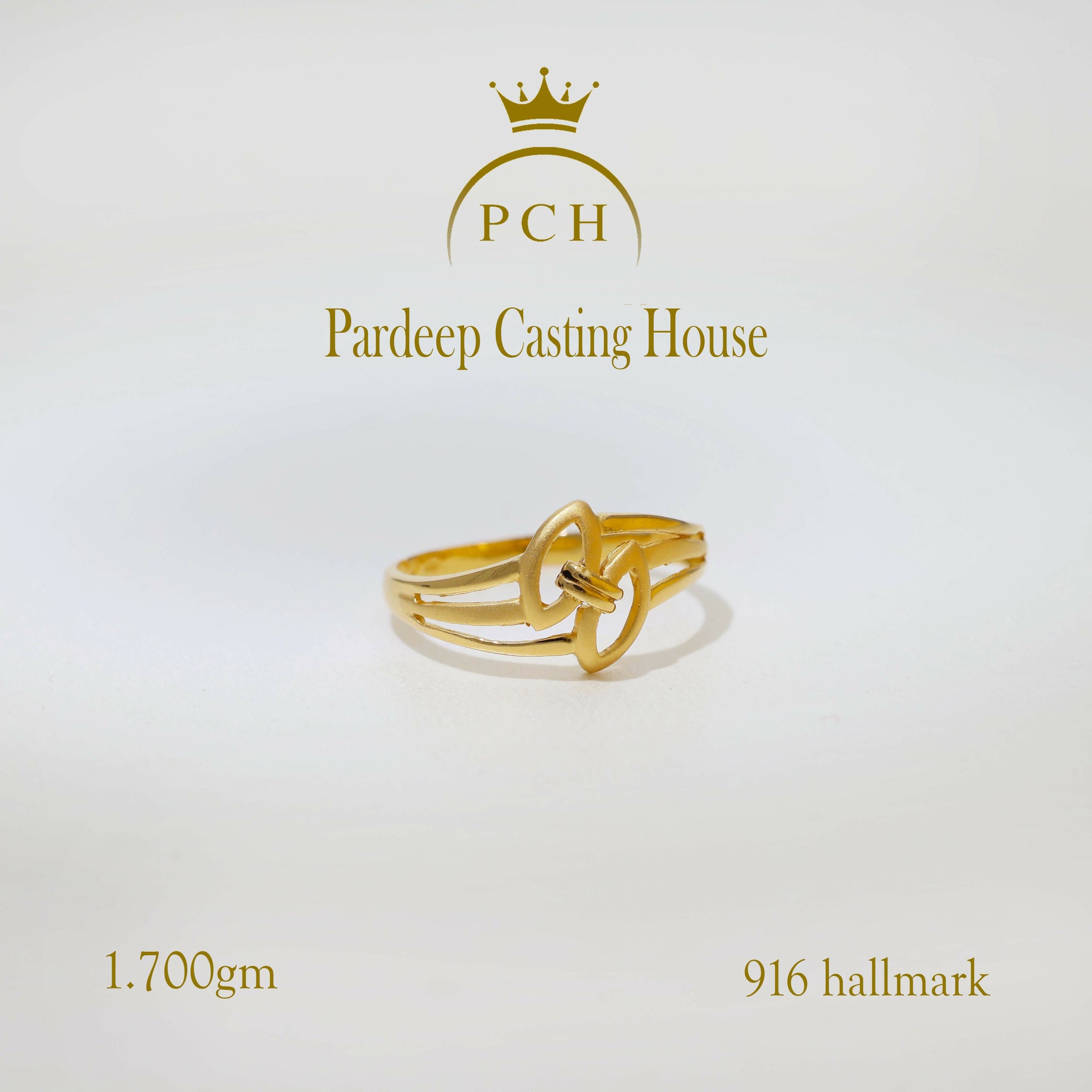 Plain Curve Design Gold Ring Sarafa Bazar India