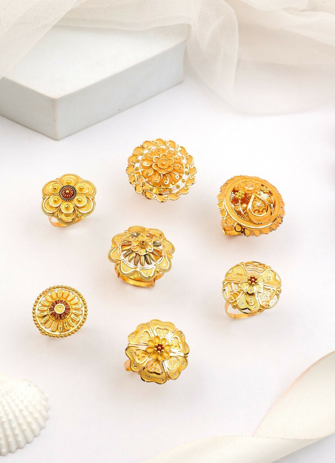 Gold Ladies Rings Sarafa Bazar India