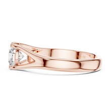 Round Cut Lab Grown Diamond Women's Ring 9Kt Rose Gold LR-8 Sarafa Bazar India