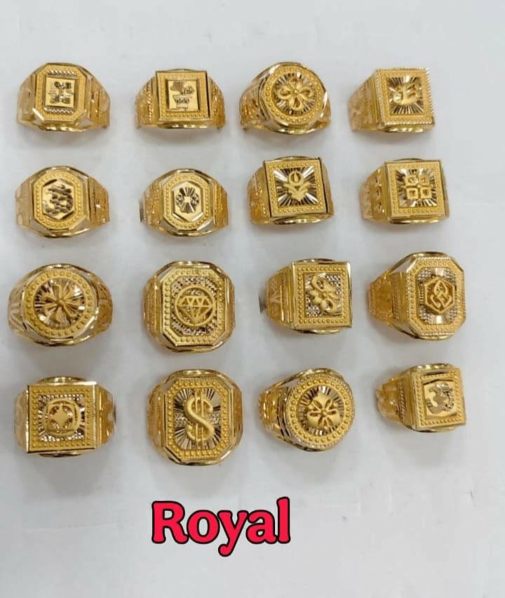 Royal Gold Gents Ring Sarafa Bazar India
