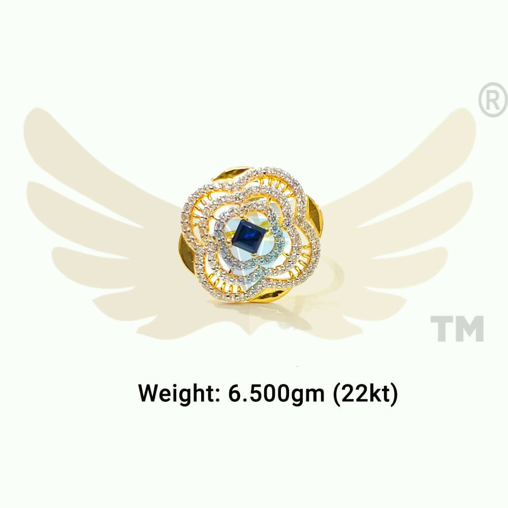 22kt CZ Ladies Ring Sarafa Bazar India