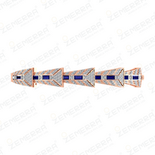 Modern 14K Rose Gold Diamond Bangle Bracelets Sarafa Bazar India