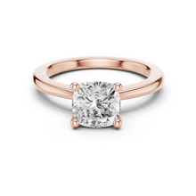 Cushion Cut Lab Grown Diamond Women's Ring 9Kt Gold Sarafa Bazar India