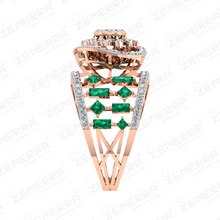 Most Loved Style Diamond Ring in 14K Rose Gold Sarafa Bazar India