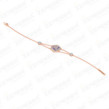 Stylish 14K Rose Gold Diamond Loose Bracelets For Her Sarafa Bazar India