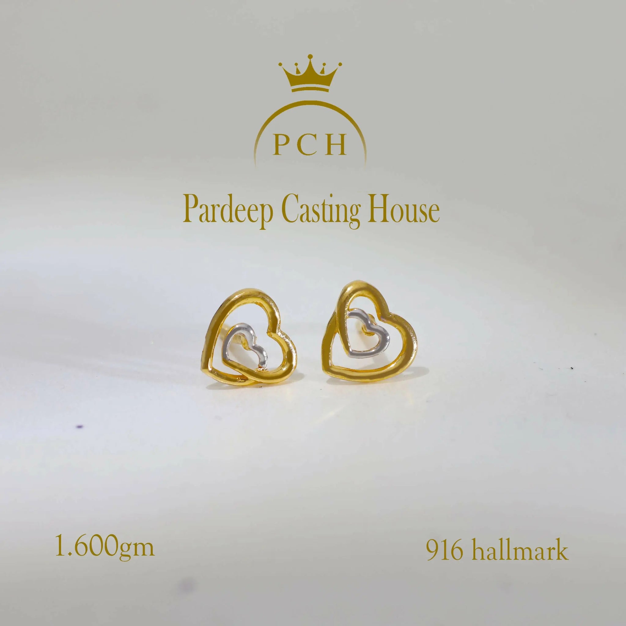 Girl Hollow Irregular Heart Earring Sarafa Bazar India