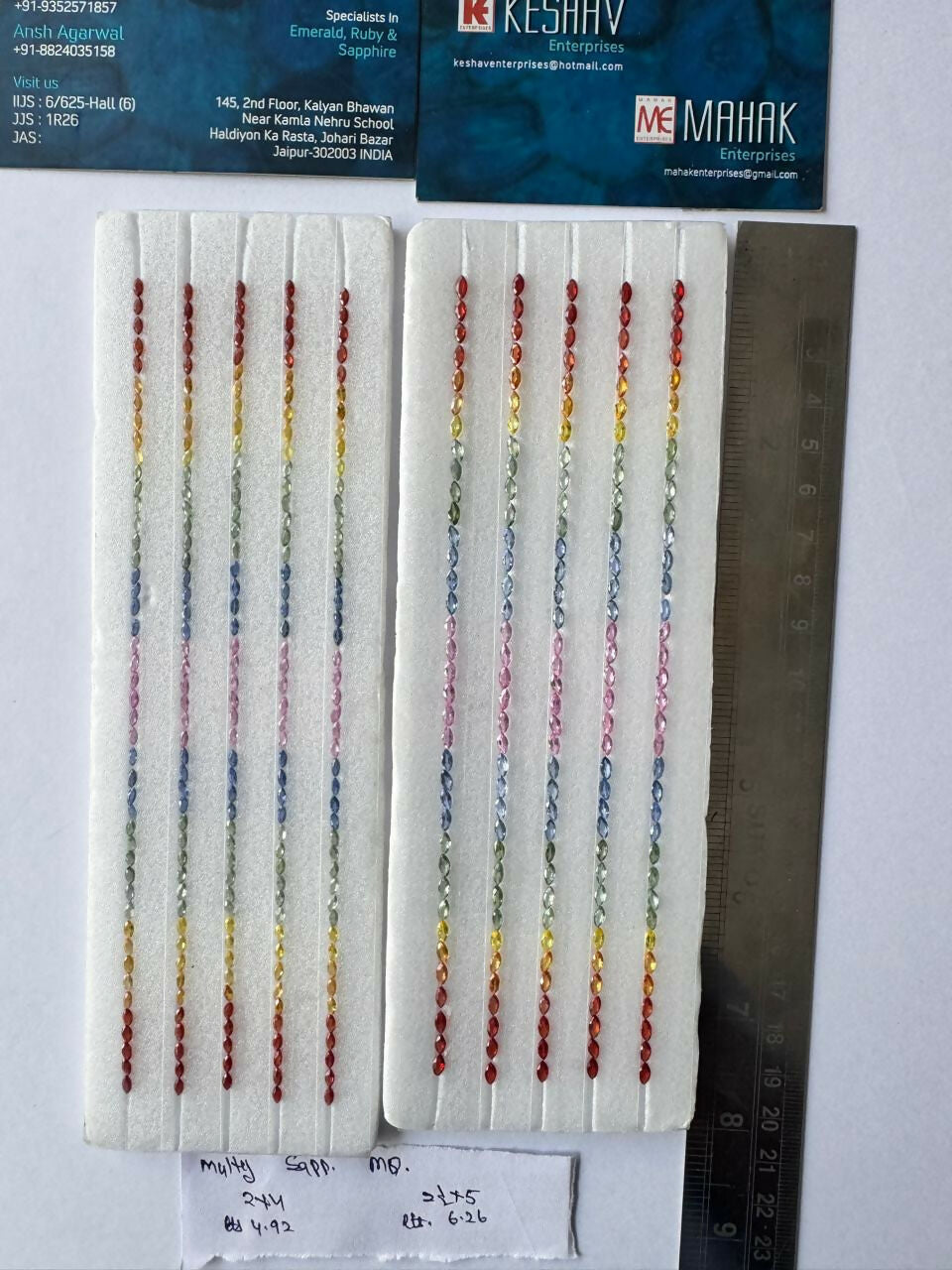 Multy Colour Natural Sapphire Heated Strip Sarafa Bazar India