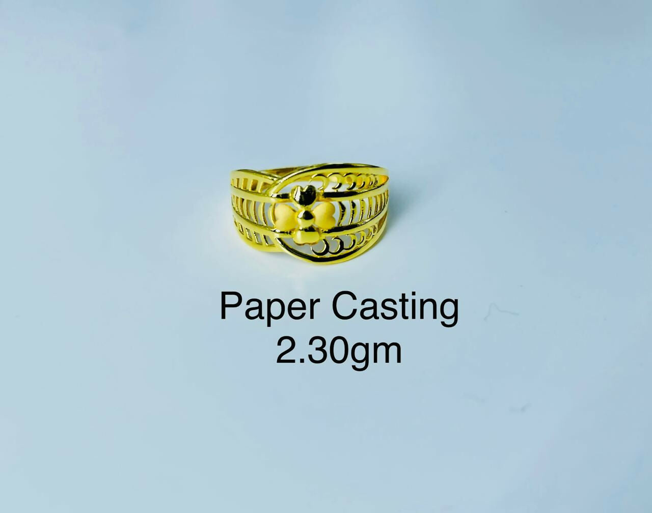 22kt Paper Casting Ladies Ring Sarafa Bazar India