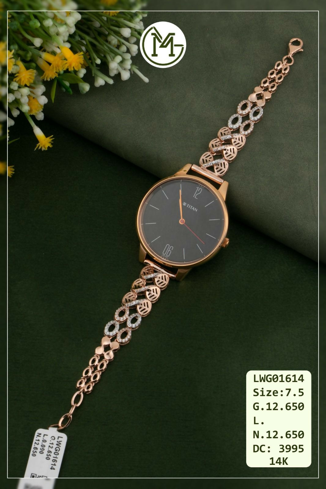 14kt Rose Gold Ladies Watches Sarafa Bazar India